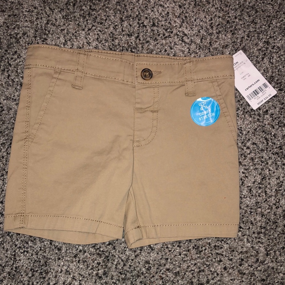 Baby boy khaki shorts nwt adjustable waist 12m